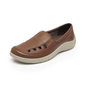 Mocasín Casual Flexi para Mujer con Suela Flexible Estilo 128701 Tan