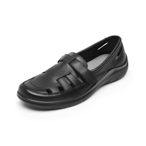 Mocasín Casual Flexi para Mujer con Suela Flexible Estilo 128702 Negro