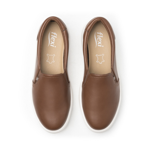 Sneaker Slip On Flexi para Mujer Estilo 129203 Tan