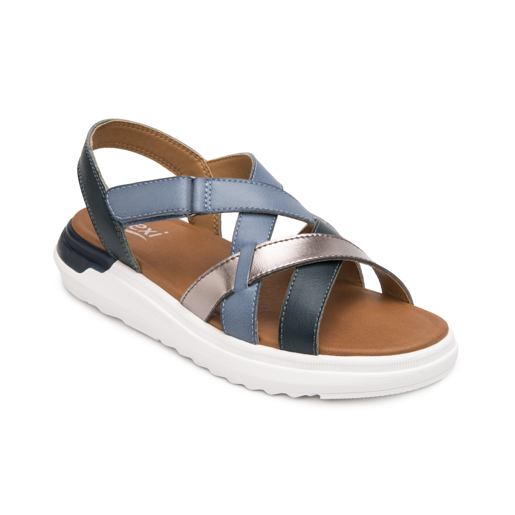 Sandalia De Confort Flexi para Mujer Estilo 129403 Azul