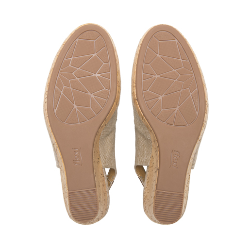 Zapatilla Boca De Pescado Flexi para Mujer Estilo 129605 Beige