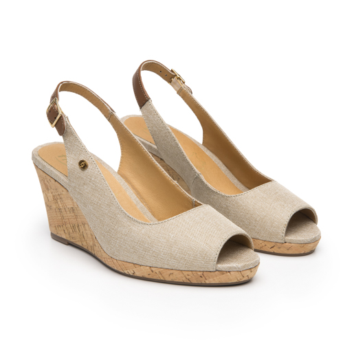 Zapatilla Boca De Pescado Flexi para Mujer Estilo 129605 Beige
