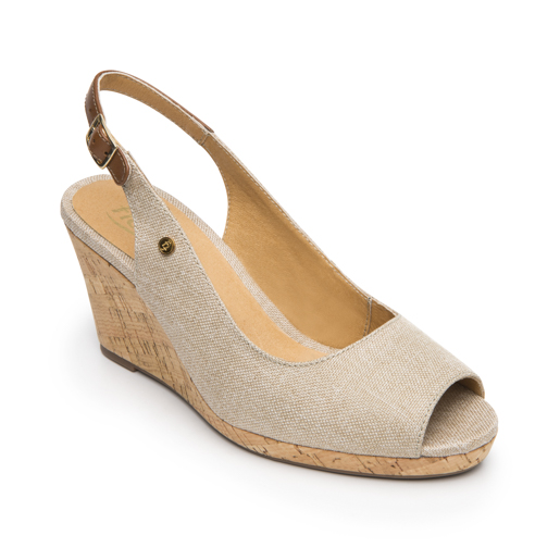 Zapatilla Boca De Pescado Flexi para Mujer Estilo 129605 Beige