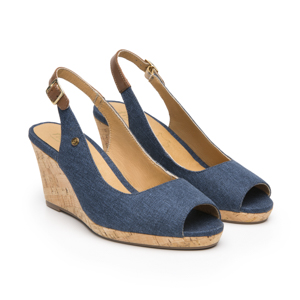Zapatilla Boca De Pescado Flexi para Mujer Estilo 129605 Marino