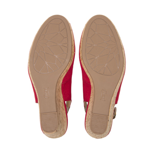 Zapatilla Boca De Pescado Flexi para Mujer Estilo 129605 Rojo