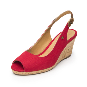 Zapatilla Boca De Pescado Flexi para Mujer Estilo 129605 Rojo