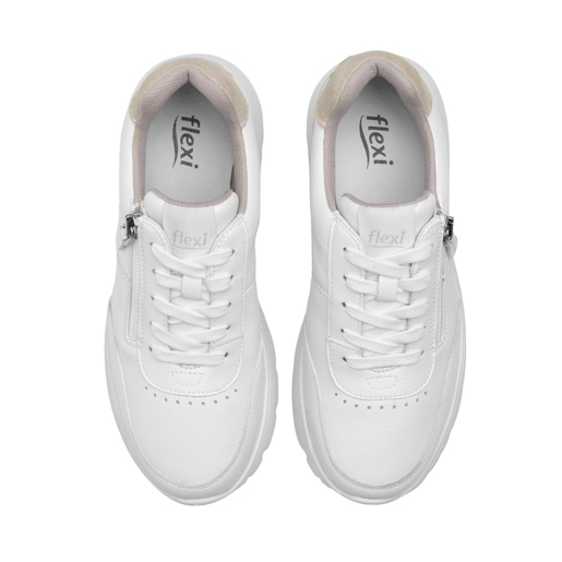 Sneaker Casual Flexi para Mujer con Suela Extra Ligera Estilo 129701 Blanco