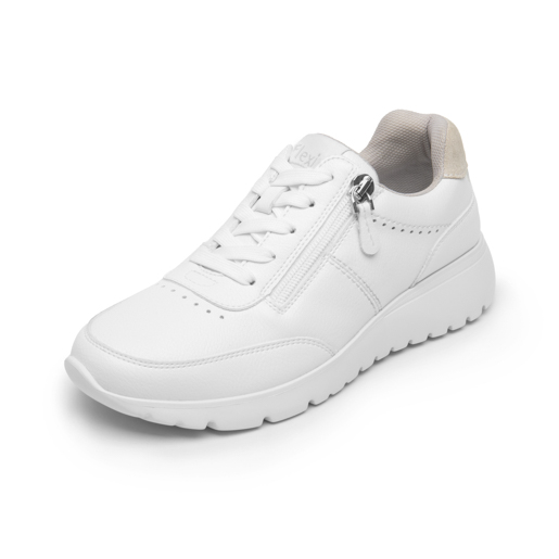 Sneaker Casual Flexi para Mujer con Suela Extra Ligera Estilo 129701 Blanco