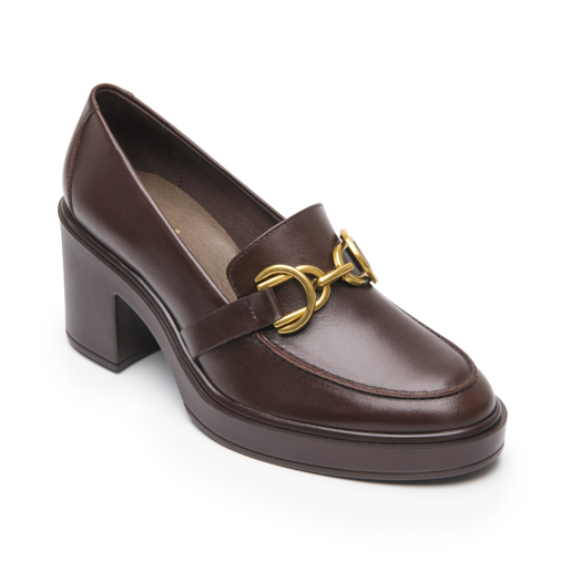 Mocasín Tacón Alto Flexi para Mujer Estilo 130301 Café
