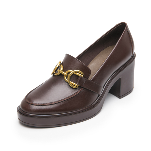 Mocasín Tacón Alto Flexi para Mujer Estilo 130301 Café