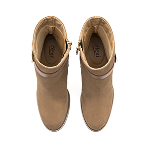 Botín De Tacón Alto Flexi para Mujer Estilo 130606 Arena