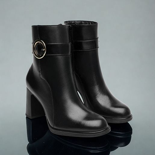 Botín De Tacón Alto Flexi para Mujer Estilo 130606 Negro