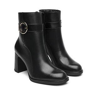 Botín De Tacón Alto Flexi para Mujer Estilo 130606 Negro