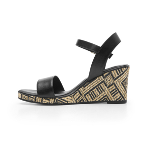 Sandalia Con Cuña Flexi para Mujer Exclusivo Zapaterías Flexi Estilo 130901 Negro