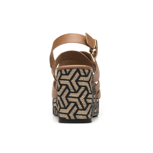 Sandalia De Plataforma Exclusivo Flexi para Mujer Estilo 131203 Tan