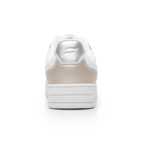 Sneaker Casual Flexi para Mujer Estilo 131601 Blanco-Plata-Oro Rosa