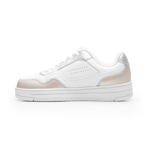 Sneaker Casual Flexi para Mujer Estilo 131601 Blanco-Plata-Oro Rosa