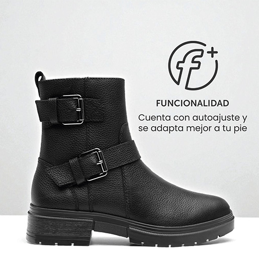 Botín Biker Flexi para Mujer Estilo 131907 Café