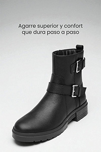 Botín Biker Flexi para Mujer Estilo 131907 Café