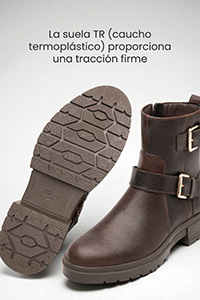 Botín Biker Flexi para Mujer Estilo 131907 Café