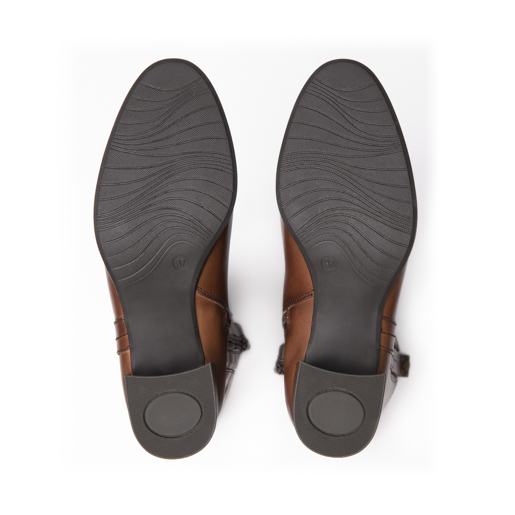 Bota Alta Tacón Exclusivo Flexi para Mujer Estilo 132302 Cognac