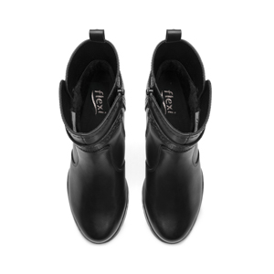 Botín Tacón Medio Exclusivo Flexi para Mujer Estilo 132501 Black