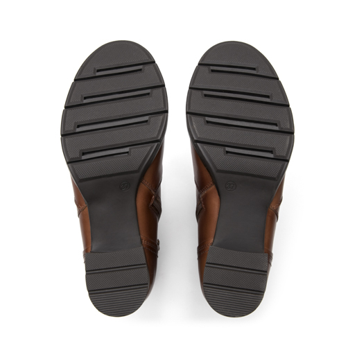 Botín Tacón Medio Exclusivo Flexi para Mujer Estilo 132501 Cognac