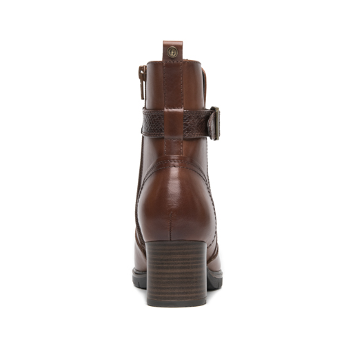 Botín Tacón Medio Exclusivo Flexi para Mujer Estilo 132501 Cognac