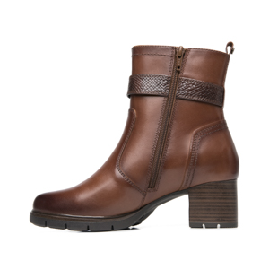 Botín Tacón Medio Exclusivo Flexi para Mujer Estilo 132501 Cognac