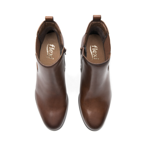 Botín Tacón Alto Exclusivo Flexi para Mujer Estilo 133401 Cognac