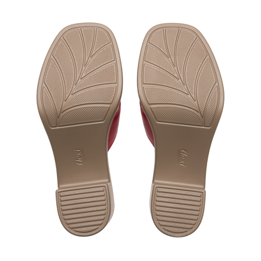 Sandalia Tacón Medio Flexi para Mujer Estilo 133501 Rojo