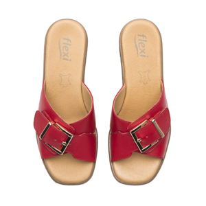 Sandalia Tacón Medio Flexi para Mujer Estilo 133501 Rojo