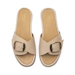 Sandalia Confort Casual Flexi para Mujer Estilo 133601 Crema