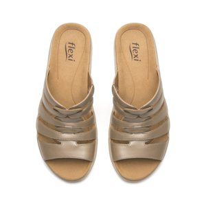 Sandalia Cuña Confort Flexi para Mujer Estilo 133701 Taupe