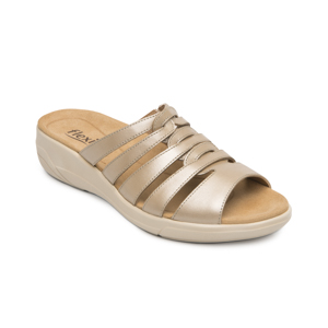 Sandalia Cuña Confort Flexi para Mujer Estilo 133701 Taupe
