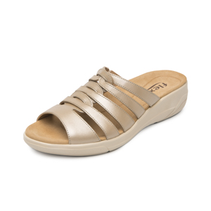 Sandalia Cuña Confort Flexi para Mujer Estilo 133701 Taupe