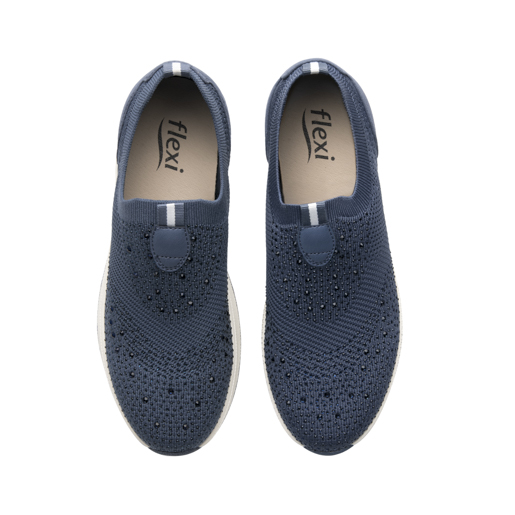 Sneaker Urbano Slip On Flexi para Mujer Estilo 134101 Azul