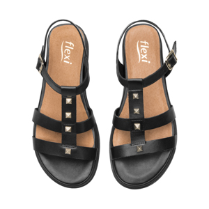 Sandalia De Plataforma Flexi para Mujer Estilo 135302 Negro