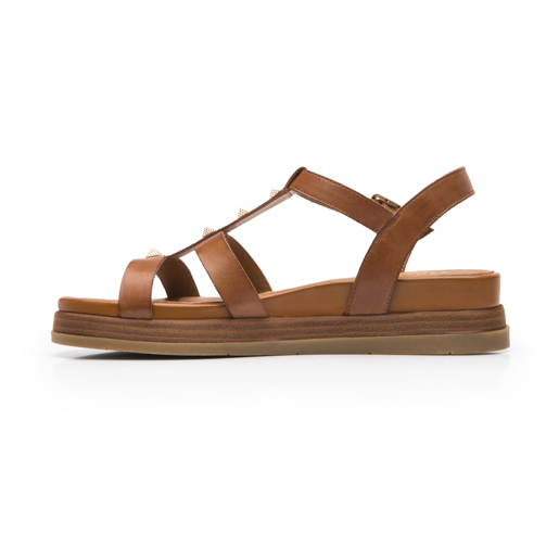 Sandalia De Plataforma Flexi para Mujer Estilo 135302 Tan