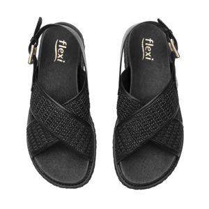 Sandalia De Confort Flexi para Mujer Estilo 135502 Negro