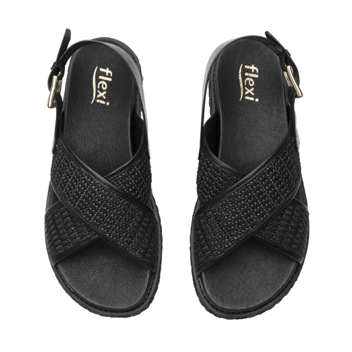 Sandalia De Confort Flexi para Mujer Estilo 135502 Negro