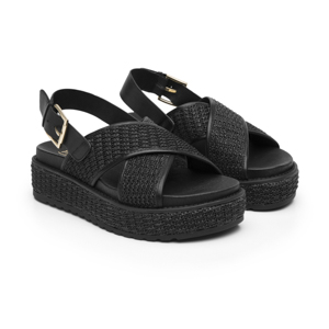 Sandalia De Confort Flexi para Mujer Estilo 135502 Negro