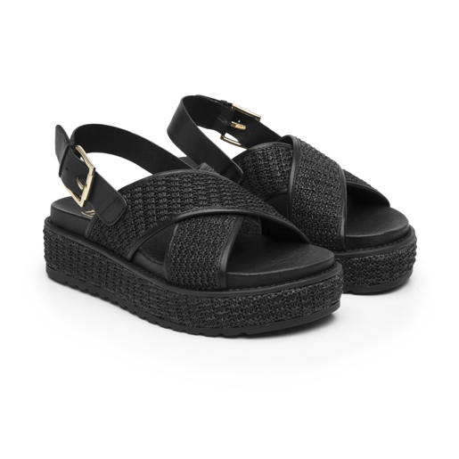 Sandalia De Confort Flexi para Mujer Estilo 135502 Negro