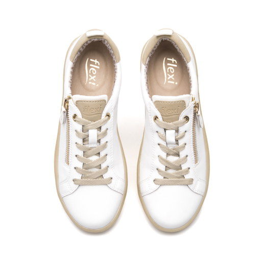 Sneaker Casual Exclusivo Flexi para Mujer Estilo 136101 Blanco