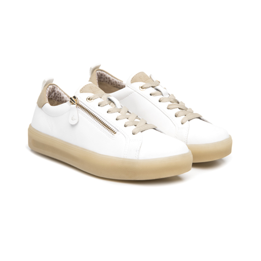 Sneaker Casual Exclusivo Flexi para Mujer Estilo 136101 Blanco