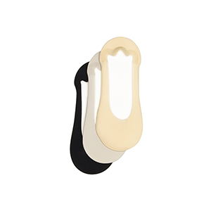 3-Pack Calcetín Invisible Flexi para Mujer Estilo 090811 Beige, Gris Y Negro