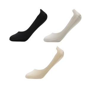 3-Pack Calcetín Invisible Flexi para Mujer Estilo 090811 Beige, Gris Y Negro