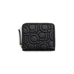 Cartera Chica Quirelli para Mujer con Piel Suave Bordada Estilo 030401 Negro