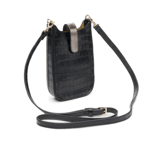 Porta Celular Quirelli para Mujer con División Uso Múltiple Estilo 020801 Negro