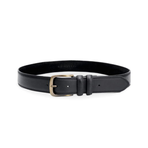 Cinturón Quirelli para Hombre con Acabado Tipo Nobuck Estilo 110601 Negro
